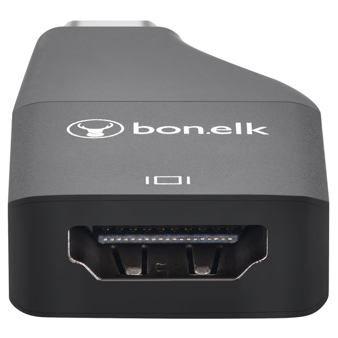 Bonelk USB-C to 4K HDMI Adapter Black. ELK-80063-R