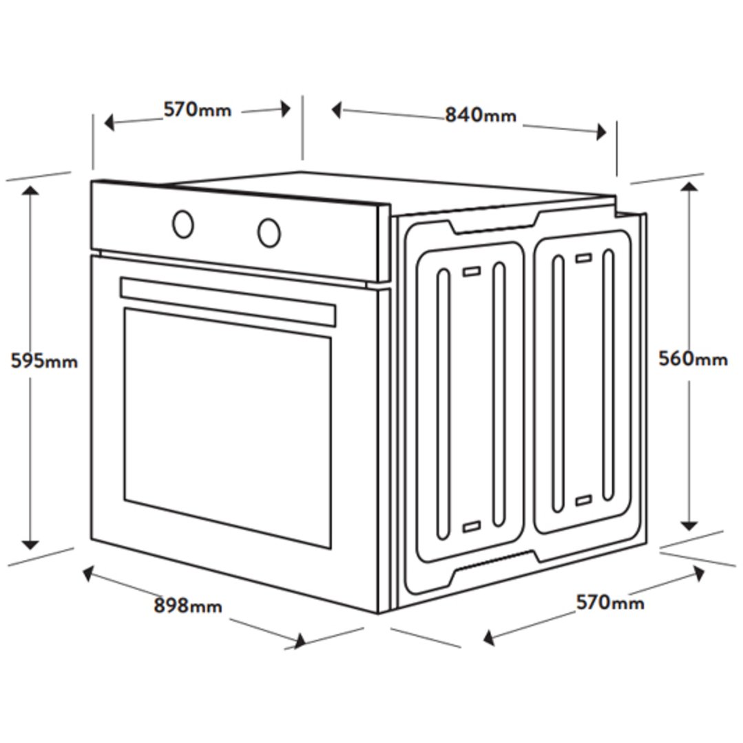 Omega 90cm Electric Oven OBO960XB
