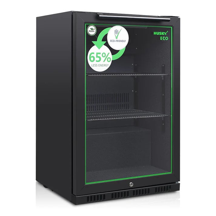 Husky 90L Eco Single Door Back Bar Drinks Chiller - Black C1HECO840BKAU