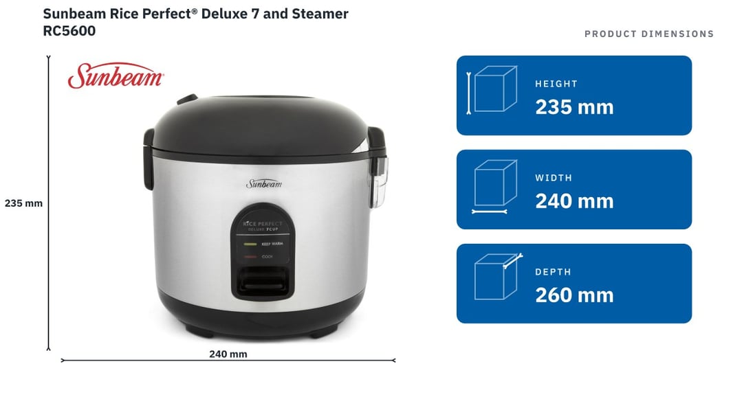 Sunbeam Rice Perfect® Deluxe 7 and Steamer RC5600