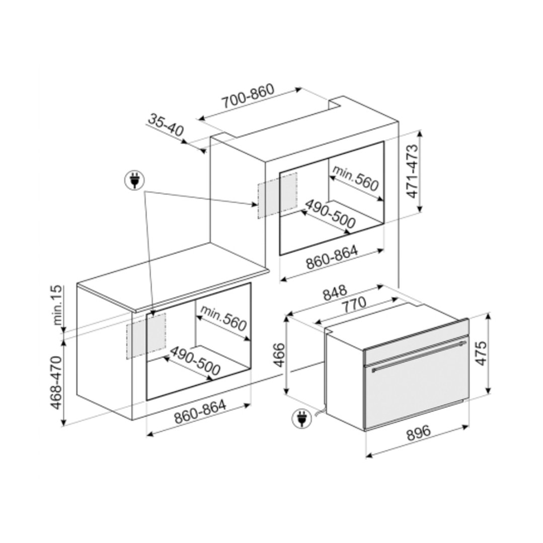 Smeg 90cm Classic Thermoseal Oven SFRA9300TVX Buy Online with