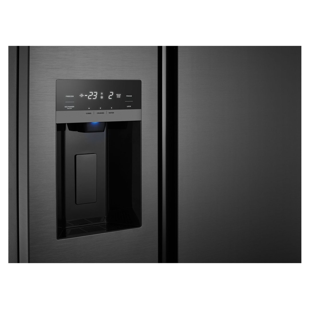 Westinghouse 596L Side by Side Fridge - Matte Black WSE6670BA