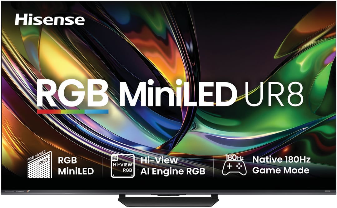 Hisense 75" RGB MiniLED UR8S 180Hz 4K Smart AI TV (2026) 75UR8SAU