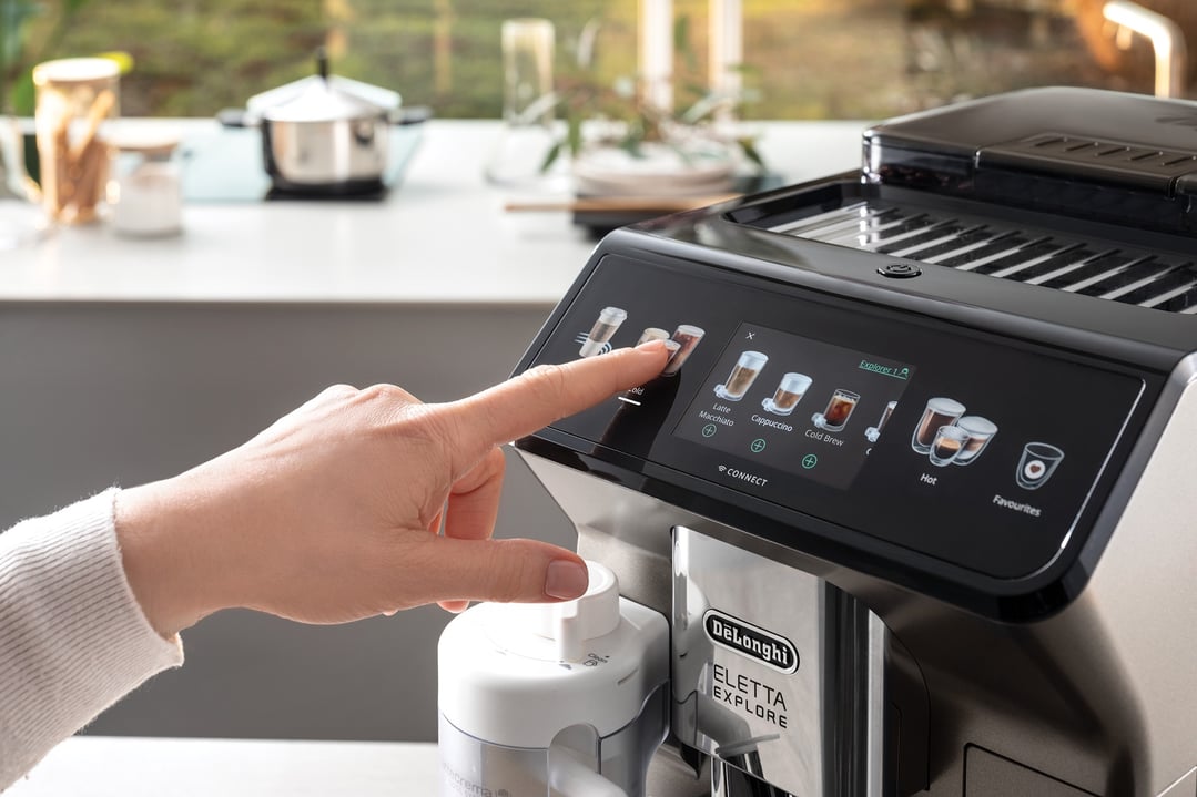 Delonghi Eletta Explore with Cold Brew Fully Automatic Coffee Machine ECAM45086T