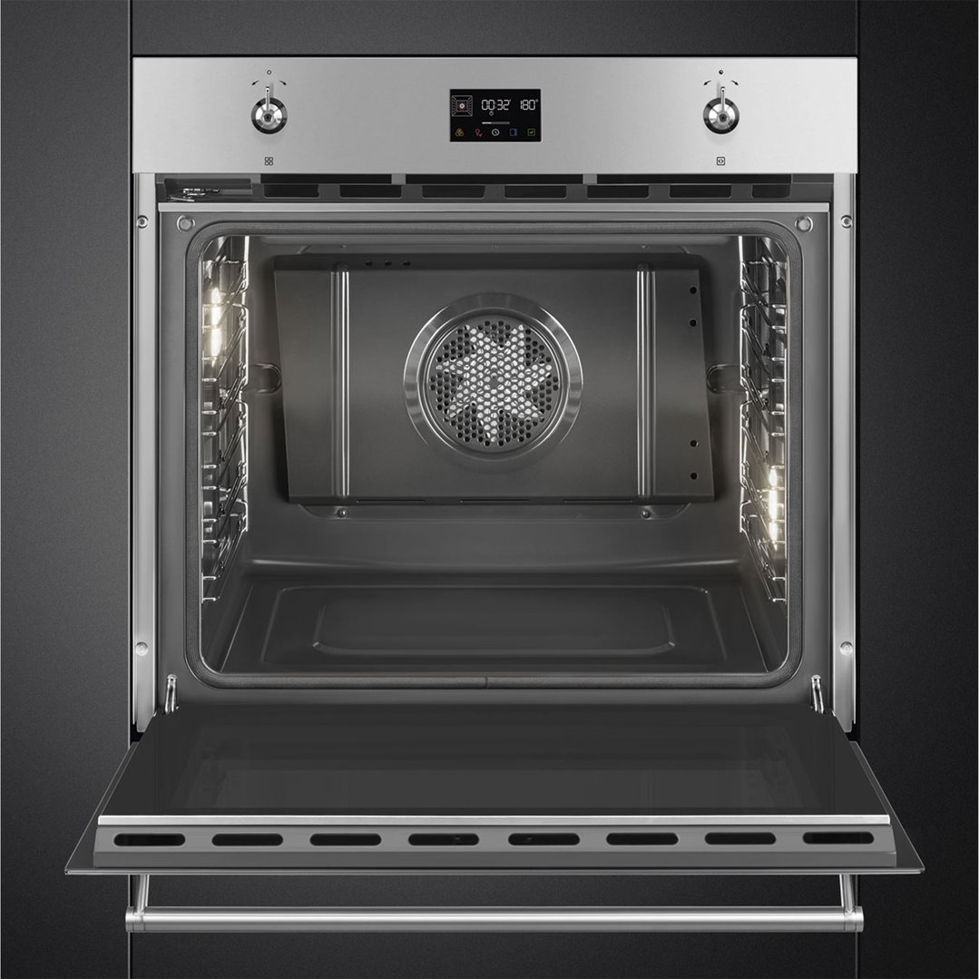 Smeg 76cm Classic Pyrolytic Oven With Single Point Probe SOPA3302TPX