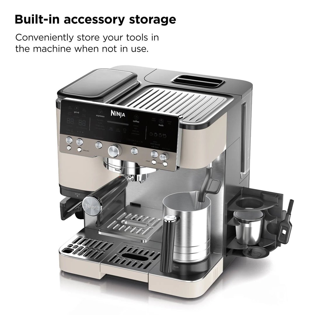 Ninja Luxe Café Premier Espresso Machine - Oat Milk ES601WH