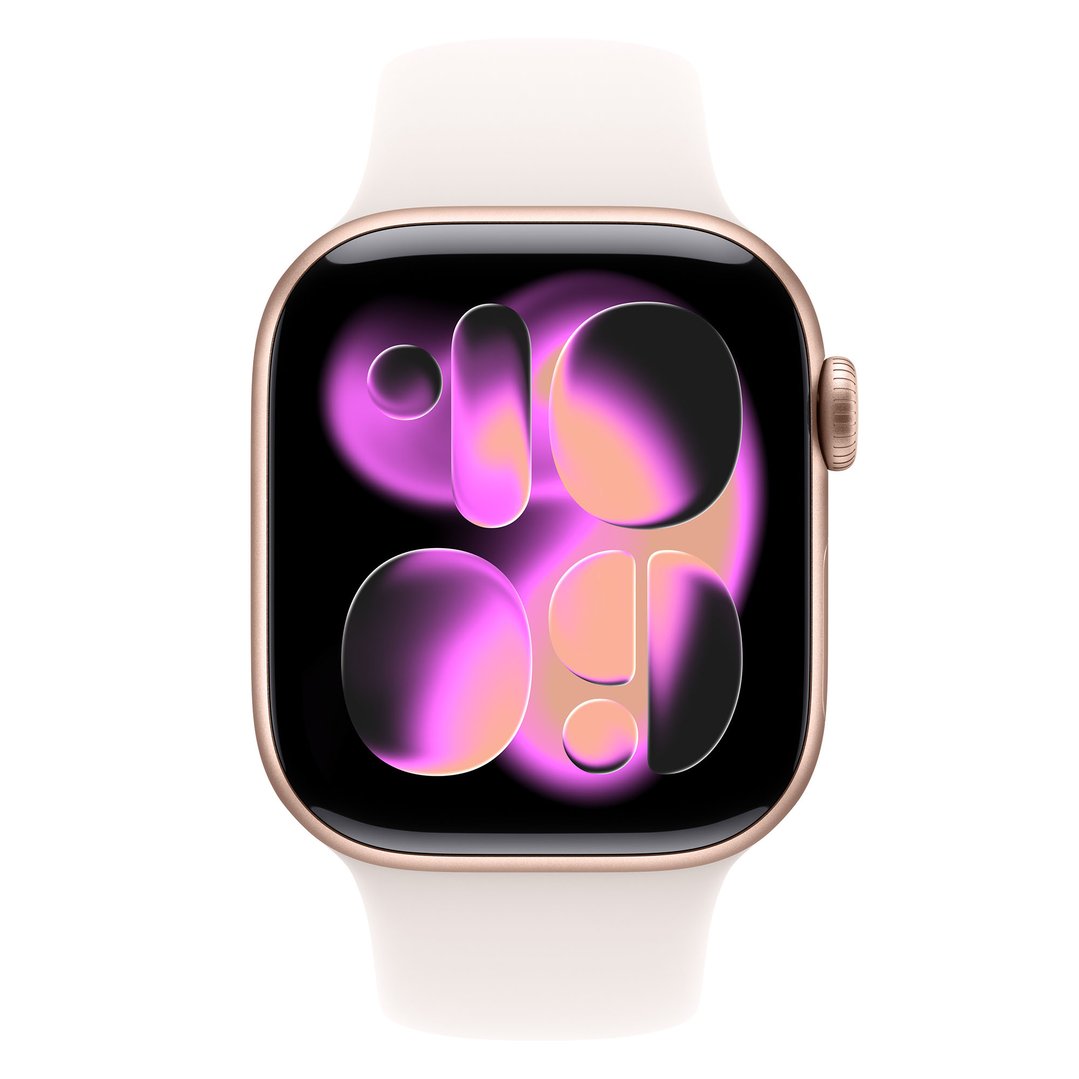 Apple Watch Series 11 42mm Rose Gold Aluminium Case GPS Sport Band (S/M) (Light Blush) MEU04X/A