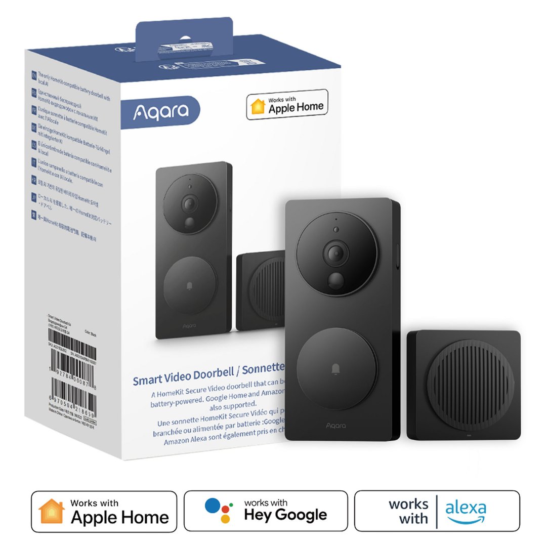 Aqara Smart Video Doorbell G4 with Chime (Black) SVD-C03
