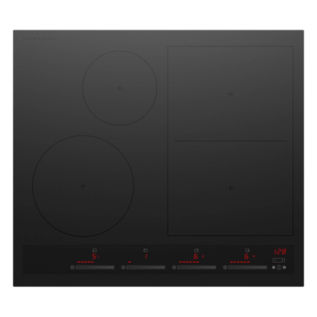 Fisher & Paykel 60cm Series 7, 4 Zone Induction Cooktop, SmartZone, Black CI604ZDTB5