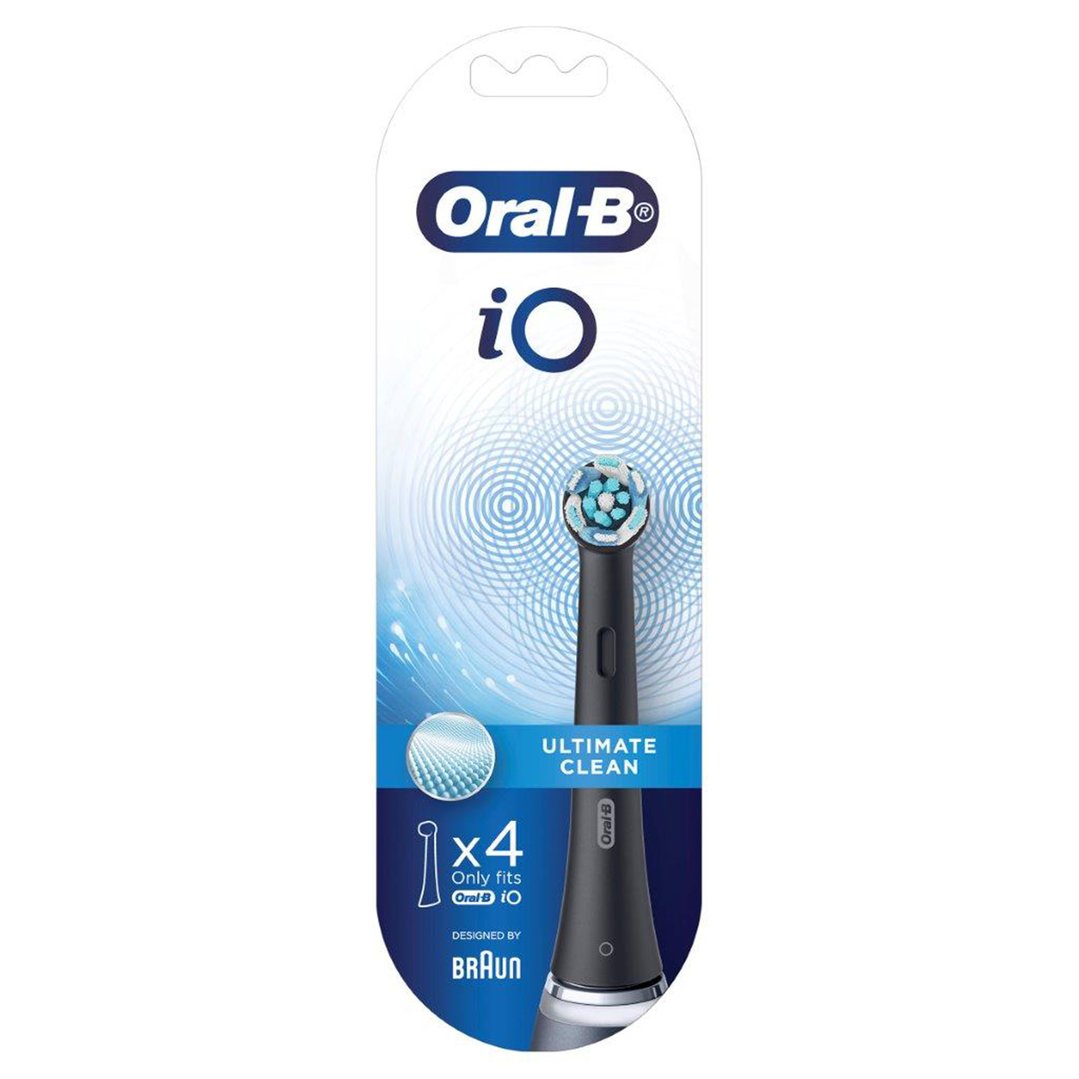 Oral-B IO Clean Brush Heads Black 4 Pack IOHEADSBLACK4