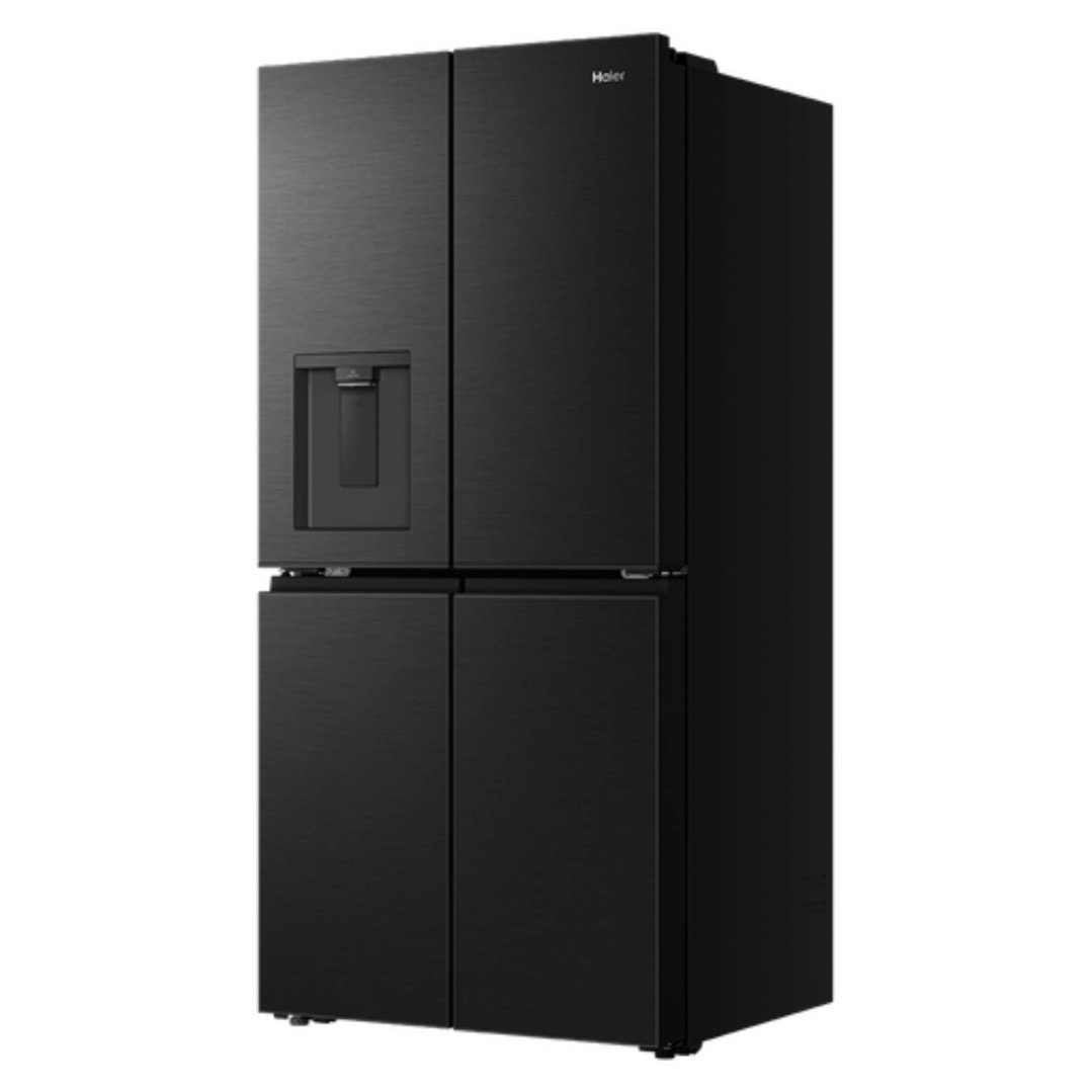 Haier 574L, Quad Door Refrigerator Freezer, Water, Non-Plumbed, Black HRF590YHC