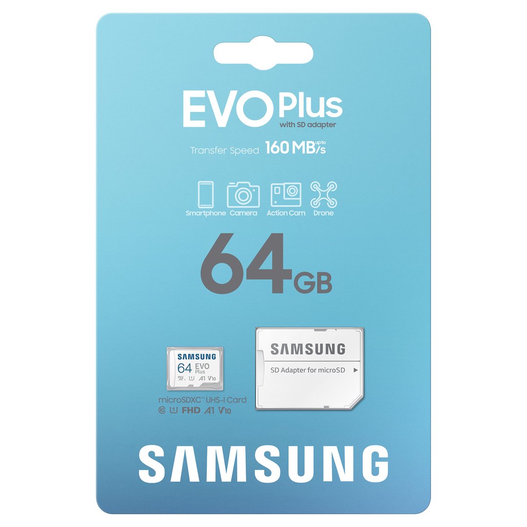 Samsung 64GB EVO Plus Gen 2 microSD MB-MC64SA/APC