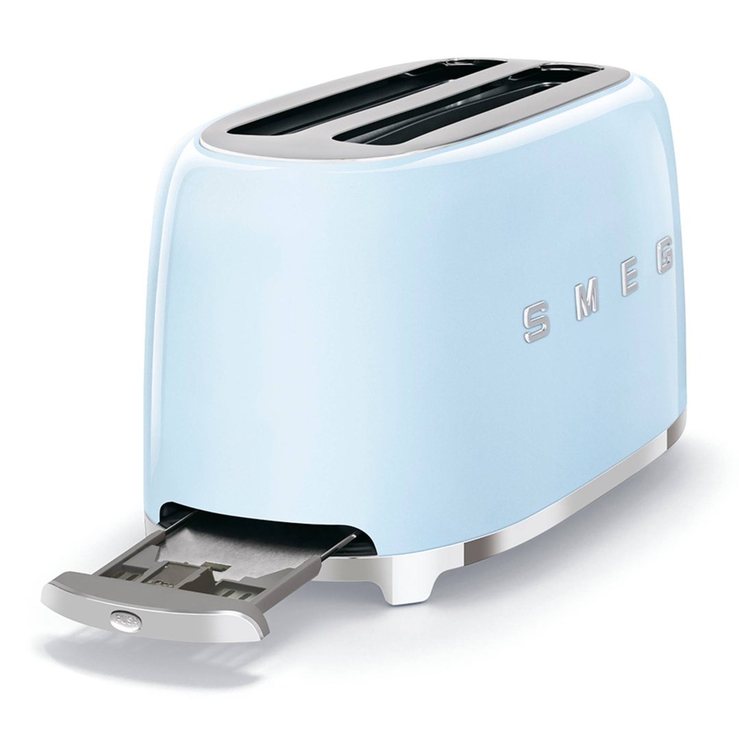 Smeg 50's Retro Style Aesthetic 4 Slice Toaster Pale Blue TSF02PBAU