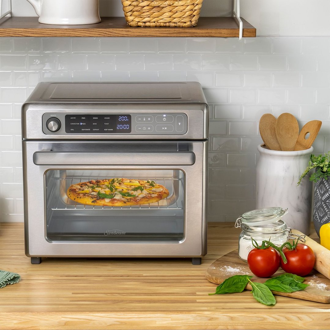 Sunbeam 22L 12-in-1 Digital Multifunctional Air Fryer Oven on a kitchen counter