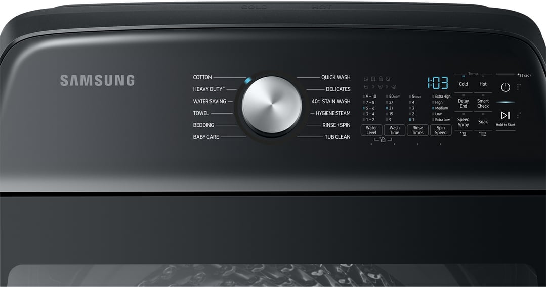 Samsung 12kg Top Load Washer - Black WA12A8376GV