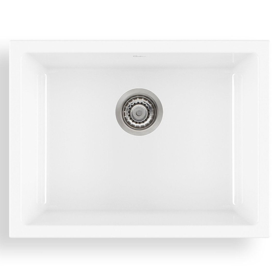 Oliveri Sicily White Mega Bowl Fireclay Universal Sink SC-WH1990TU