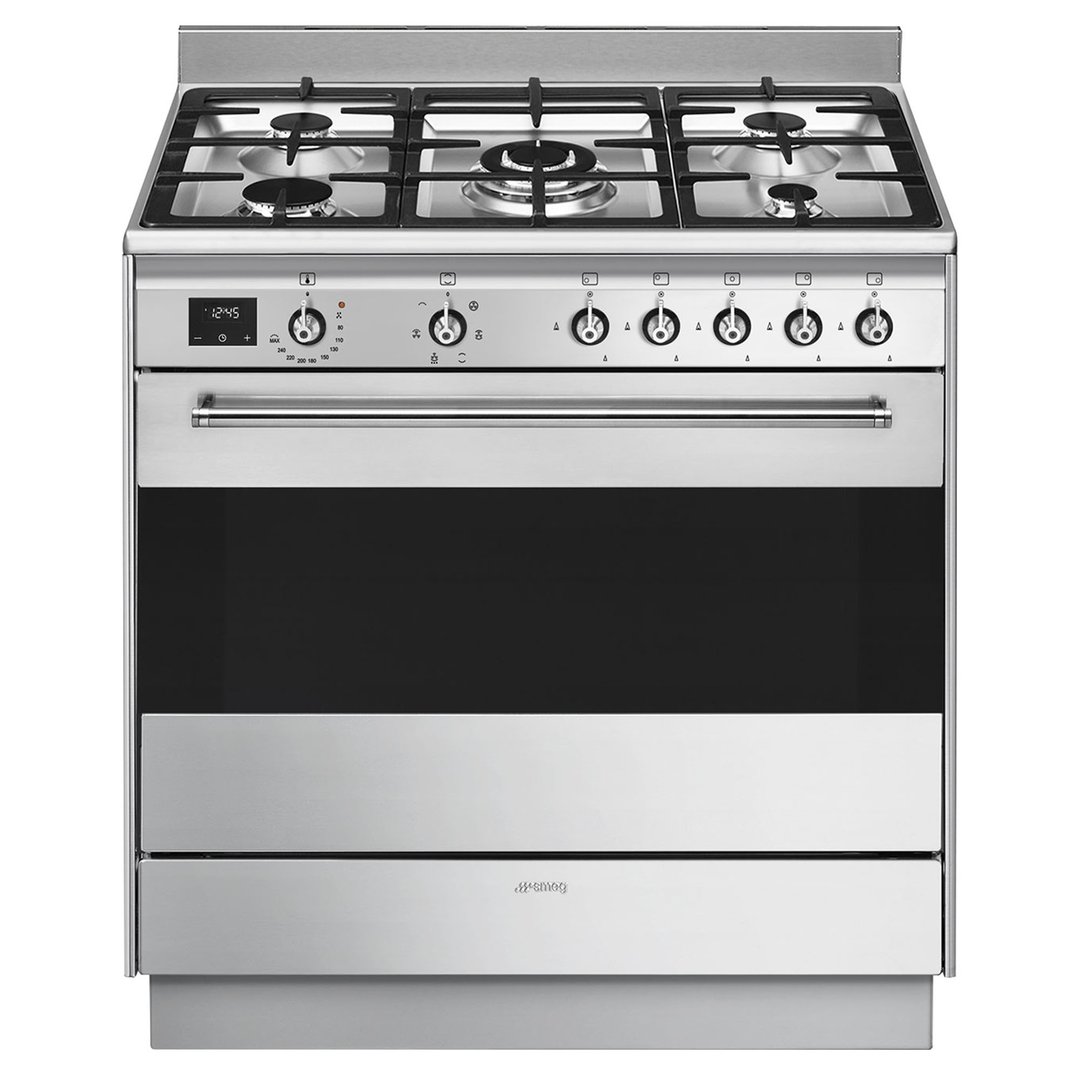 Smeg 90cm Classic Dual Fuel Freestanding Cooker Stainless Steel