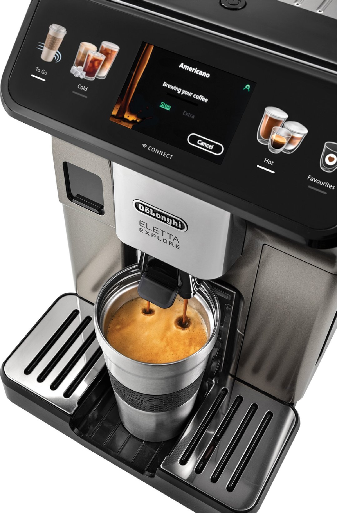 Delonghi Eletta Explore with Cold Brew Fully Automatic Coffee Machine ECAM45086T