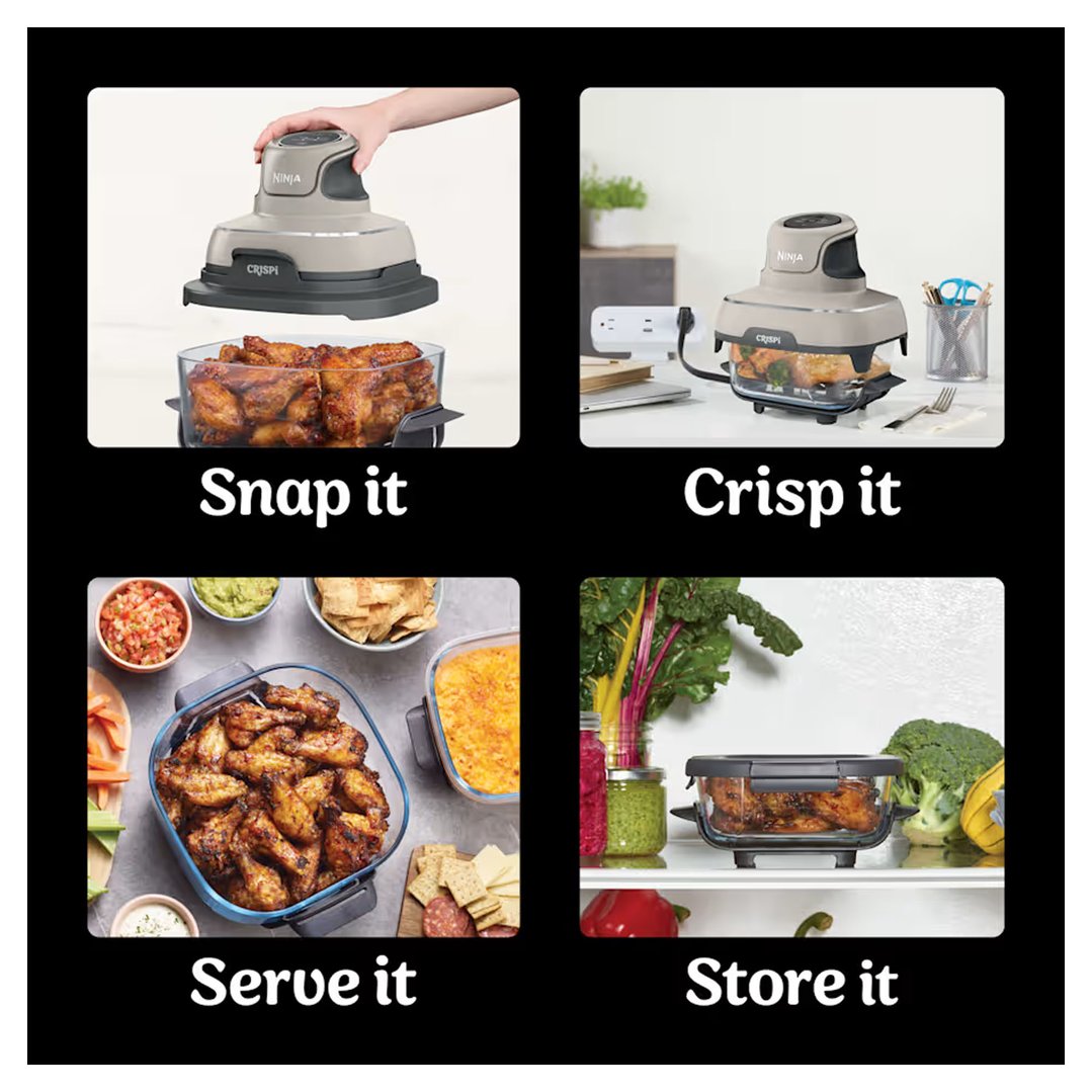 Ninja Crispi™ 4-in-1 Portable Glass Air Fryer Stone FN101ST