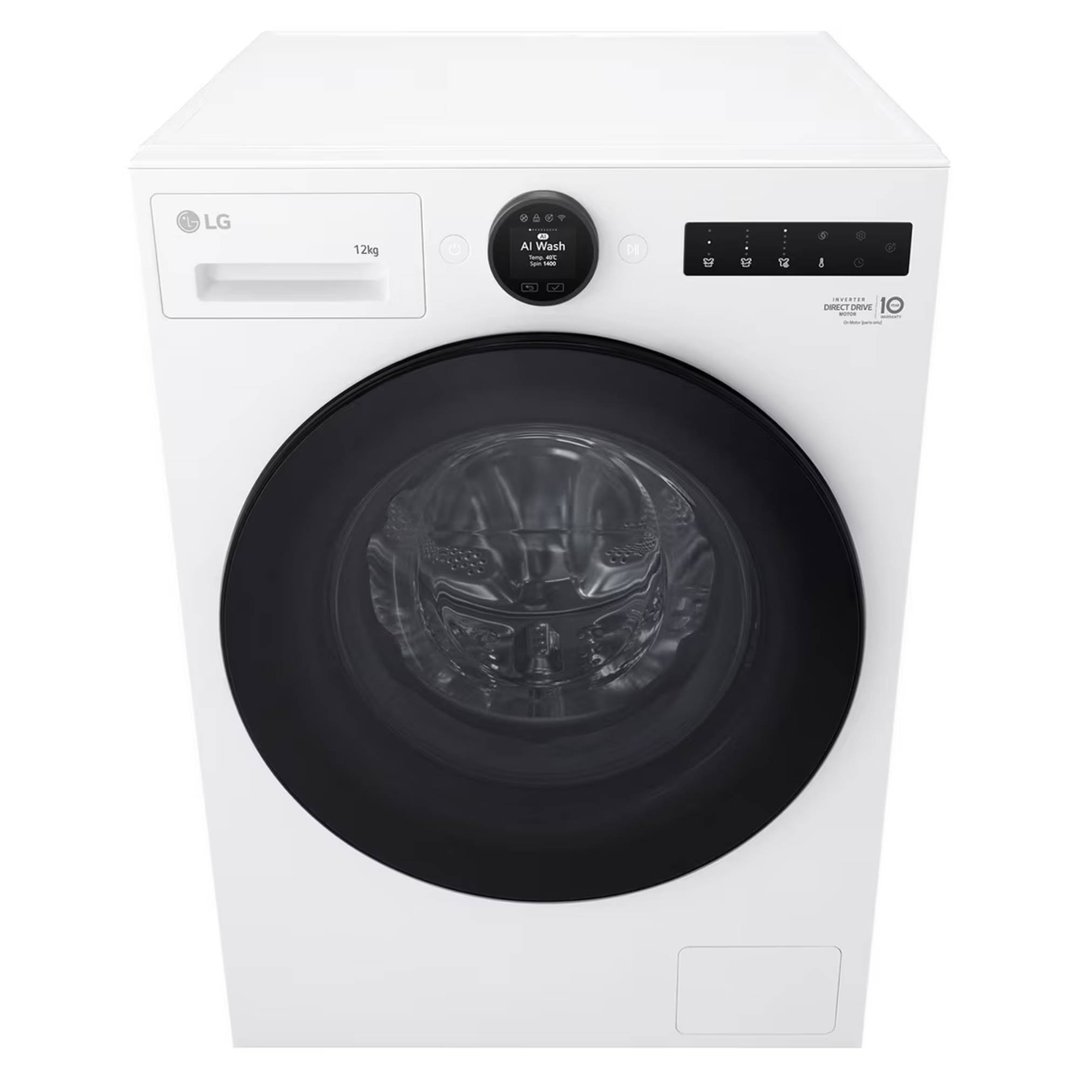 LG 12kg Series 9 Front Load Washer White - Steam+ WX9-1412W