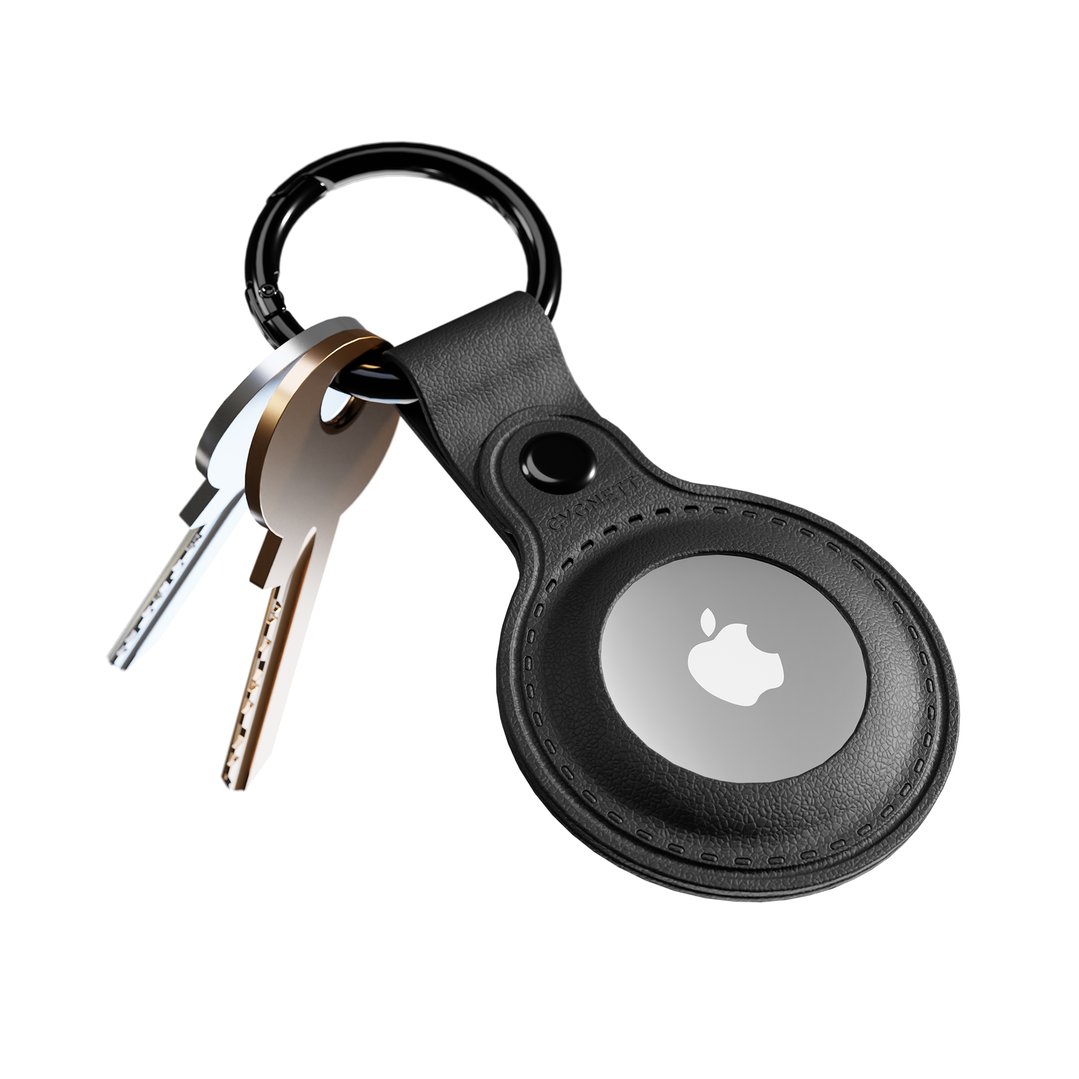 Cygnett StyleTrack Leather AirTag Case - Black CY3808CYAAT