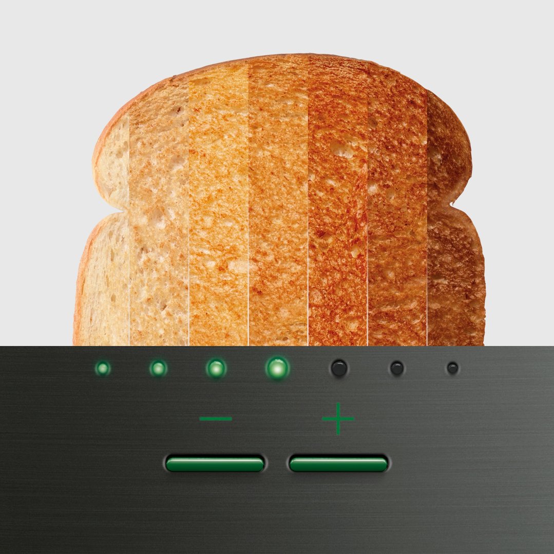 Breville the Eye Q 850 Auto 2 Slice Toaster - Black Truffle BTA850BTR