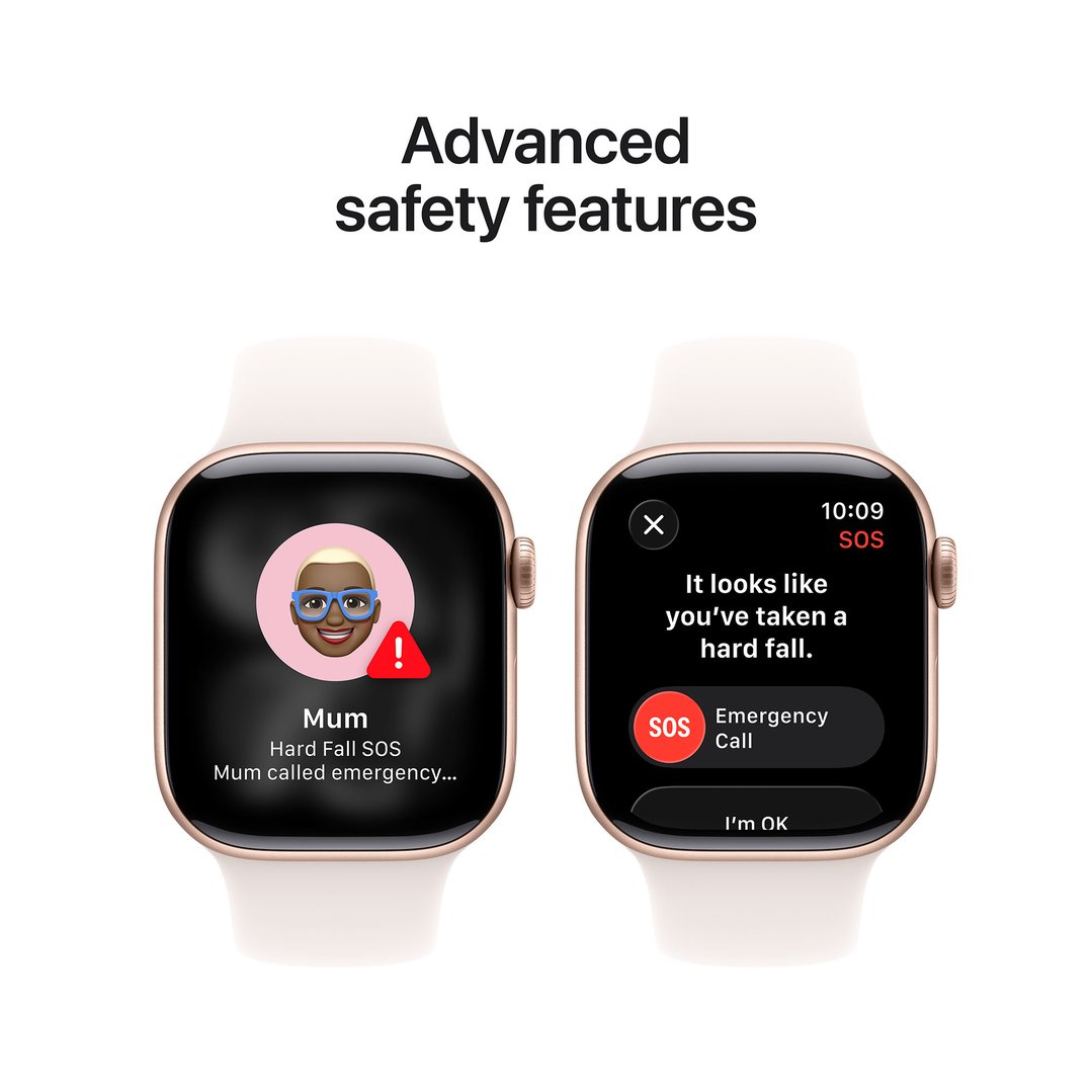 Apple Watch Series 11 42mm Rose Gold Aluminium Case GPS Sport Band (M/L) (Light Blush) MEU44X/A