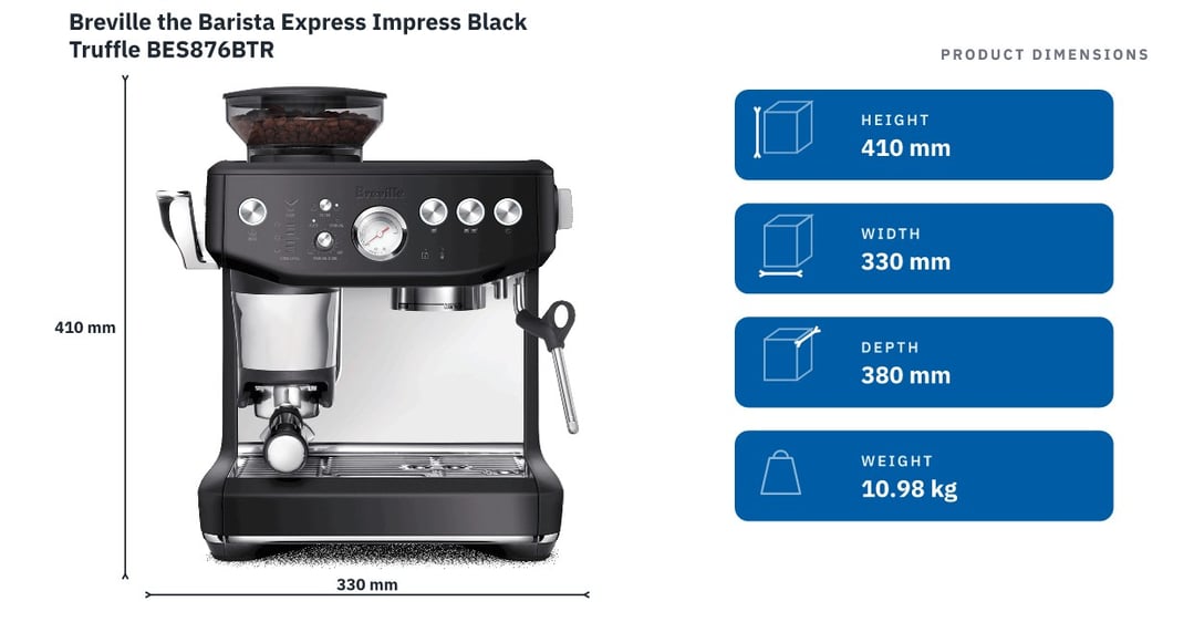 Breville the Barista Express Impress Black Truffle BES876BTR