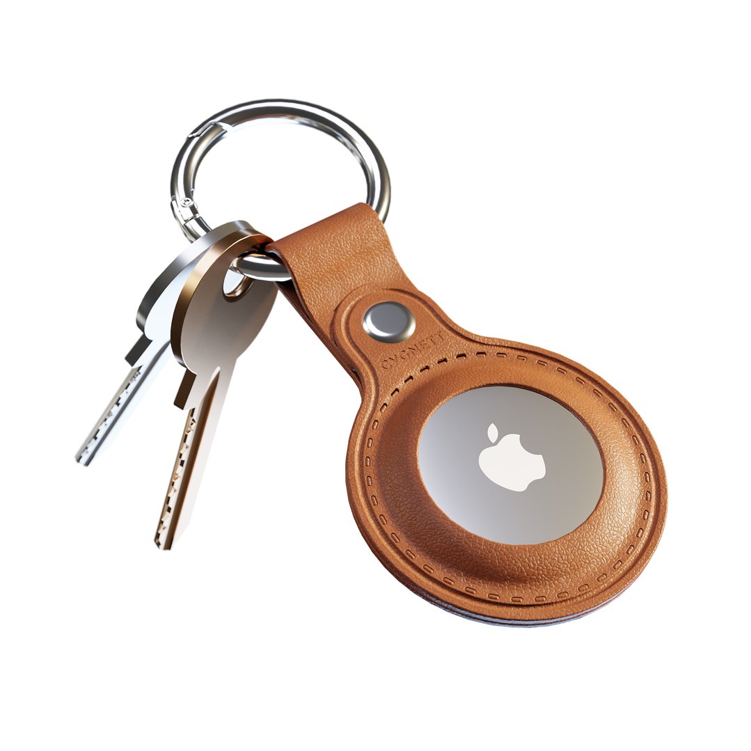 Cygnett StyleTrack Leather AirTag Case - Tan CY3809CYAAT