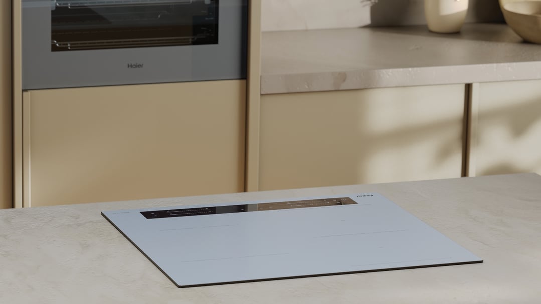 Haier 60cm Induction Cooktop, 4 Zone, Flex Zone (Grey Glass) HCI604FTG4
