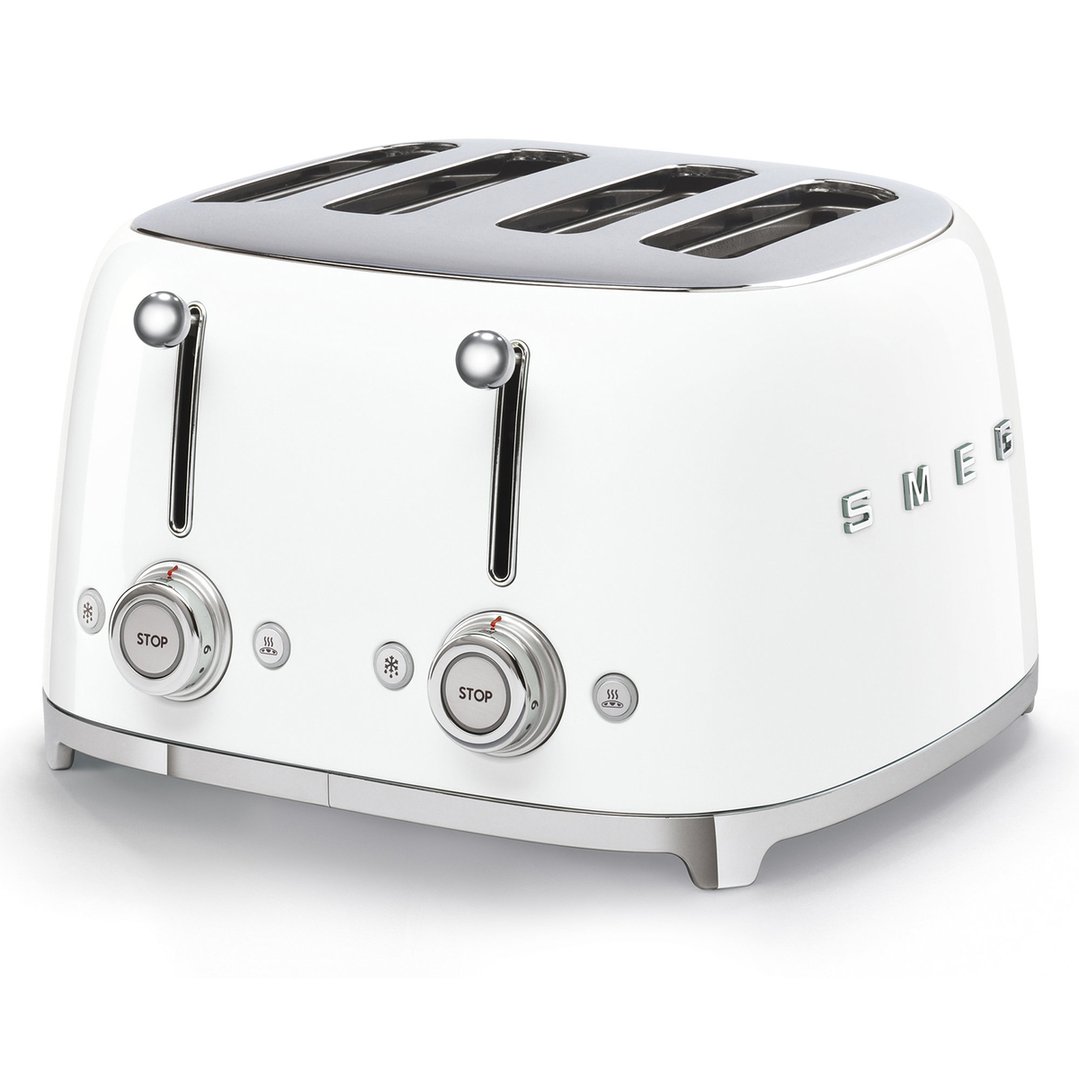 Smeg 50's Style 4 Slice ToasterWhite TSF03WHAU