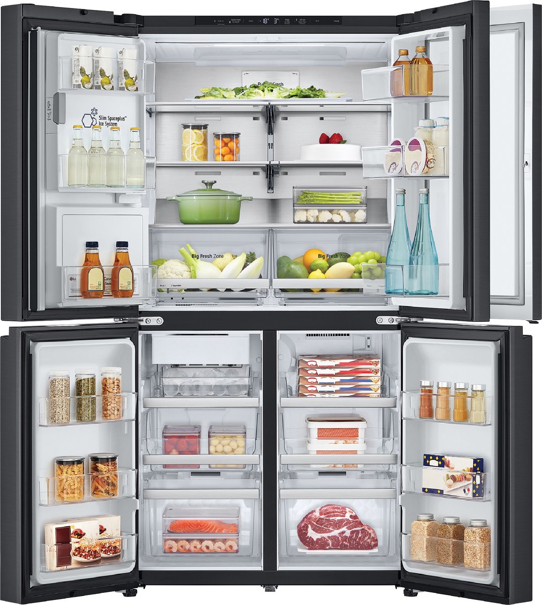 LG 638L French Door Fridge in Matte Black Finish GF-D700MBLC