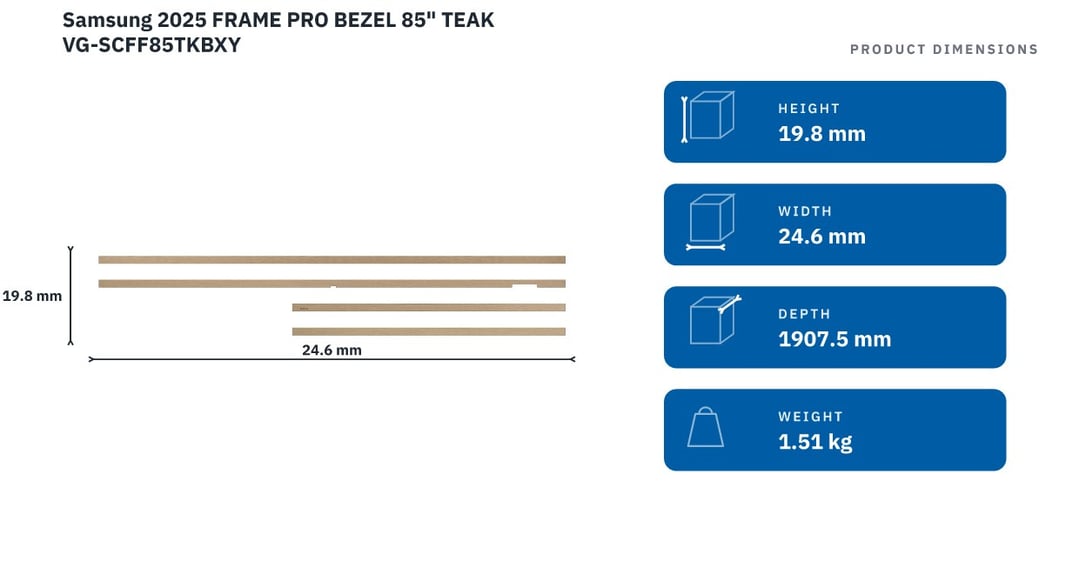 Samsung 2025 FRAME PRO BEZEL 85" TEAK VG-SCFF85TKBXY