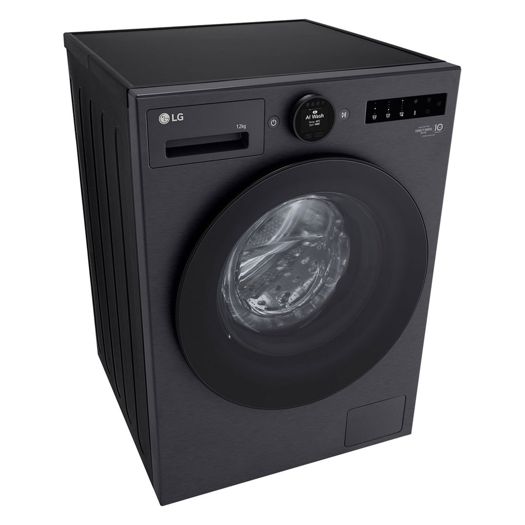 LG 12kg Series 9 Front Load Washer Matte Black - Steam+ WX9-1412MB