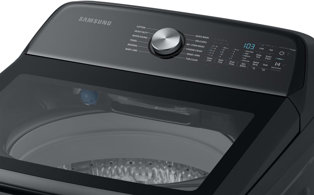 Samsung 12kg Top Load Washer - Black WA12A8376GV