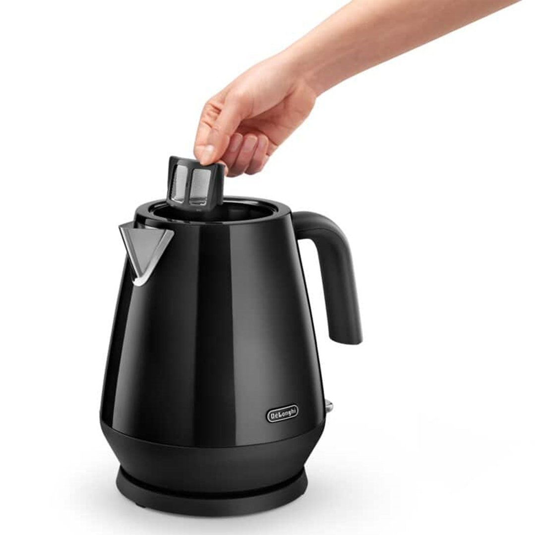 Delonghi Eclettica 1.7L Kettle - Bold Black KBY2001BK