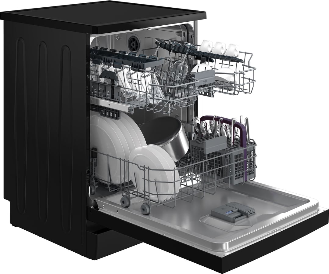 Beko 14 Place Setting Freestanding Dishwasher Black BDFB1430B