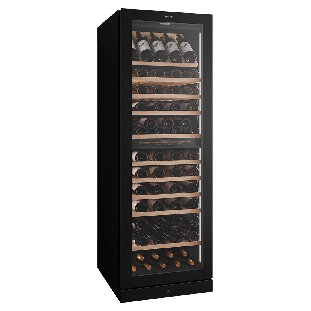 Vintec 129 Bottle Dual Zone Wine Cabinet - Black VWD175FAB-X