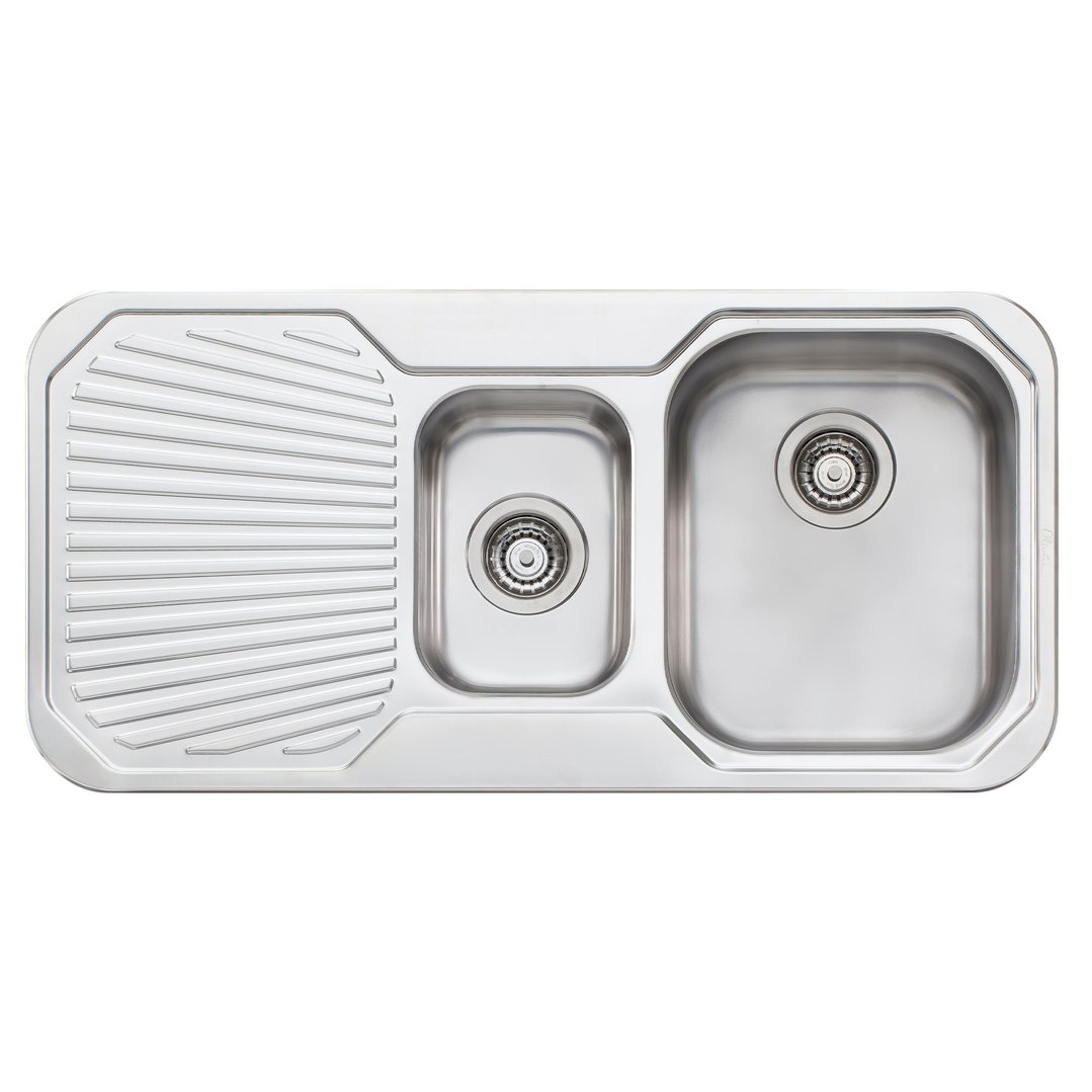 Oliveri Petite 1 & 1/2 Right Hand Bowl Sink With Drainer PE302
