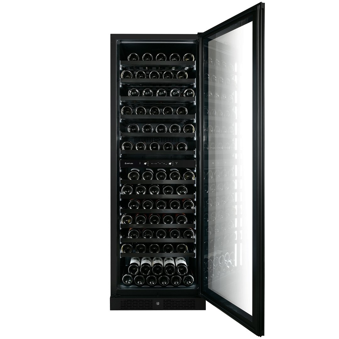 Artusi 125 Bottle Dual Zone Wine Cooler - Matt Black AWC154BV