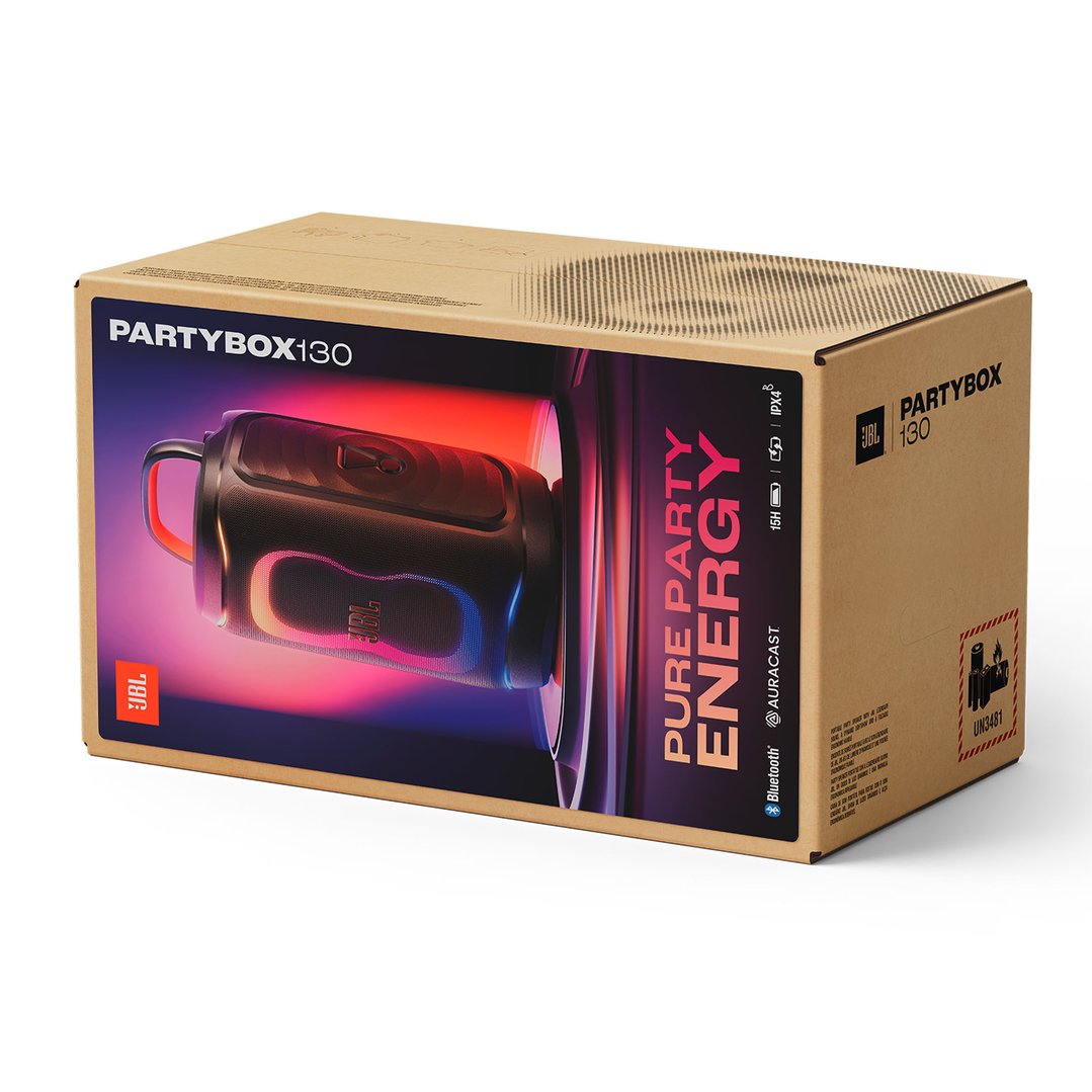 JBL PartyBox 130 Portable Speaker With Replaceable Battery - Black JBLPB130BLKAS