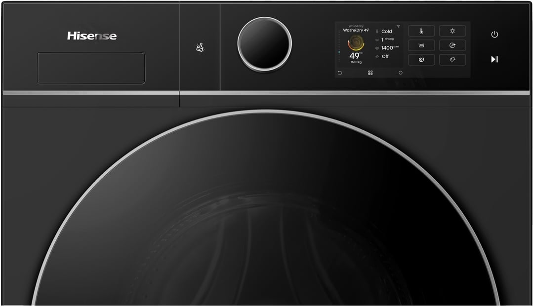 Hisense 12/8KG Black Washer Dryer Combo HCF8I1215HB