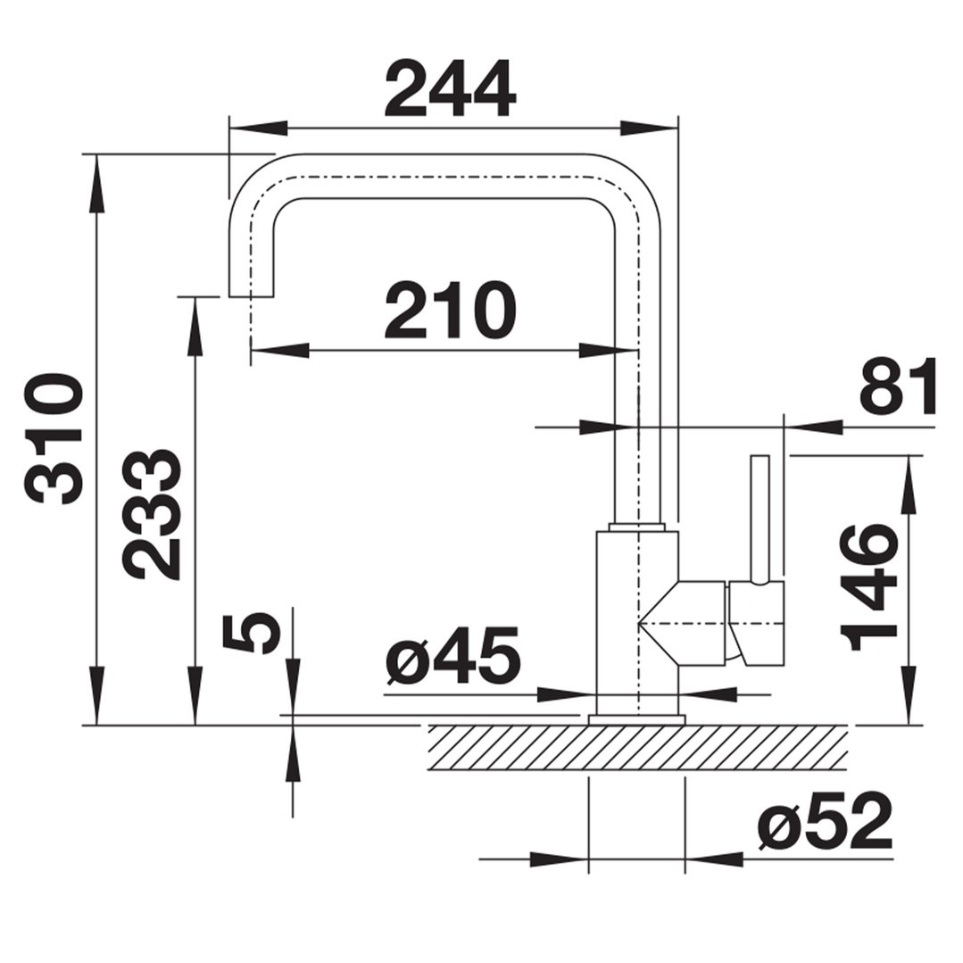 Blanco Single Lever High Arch Tap MILI