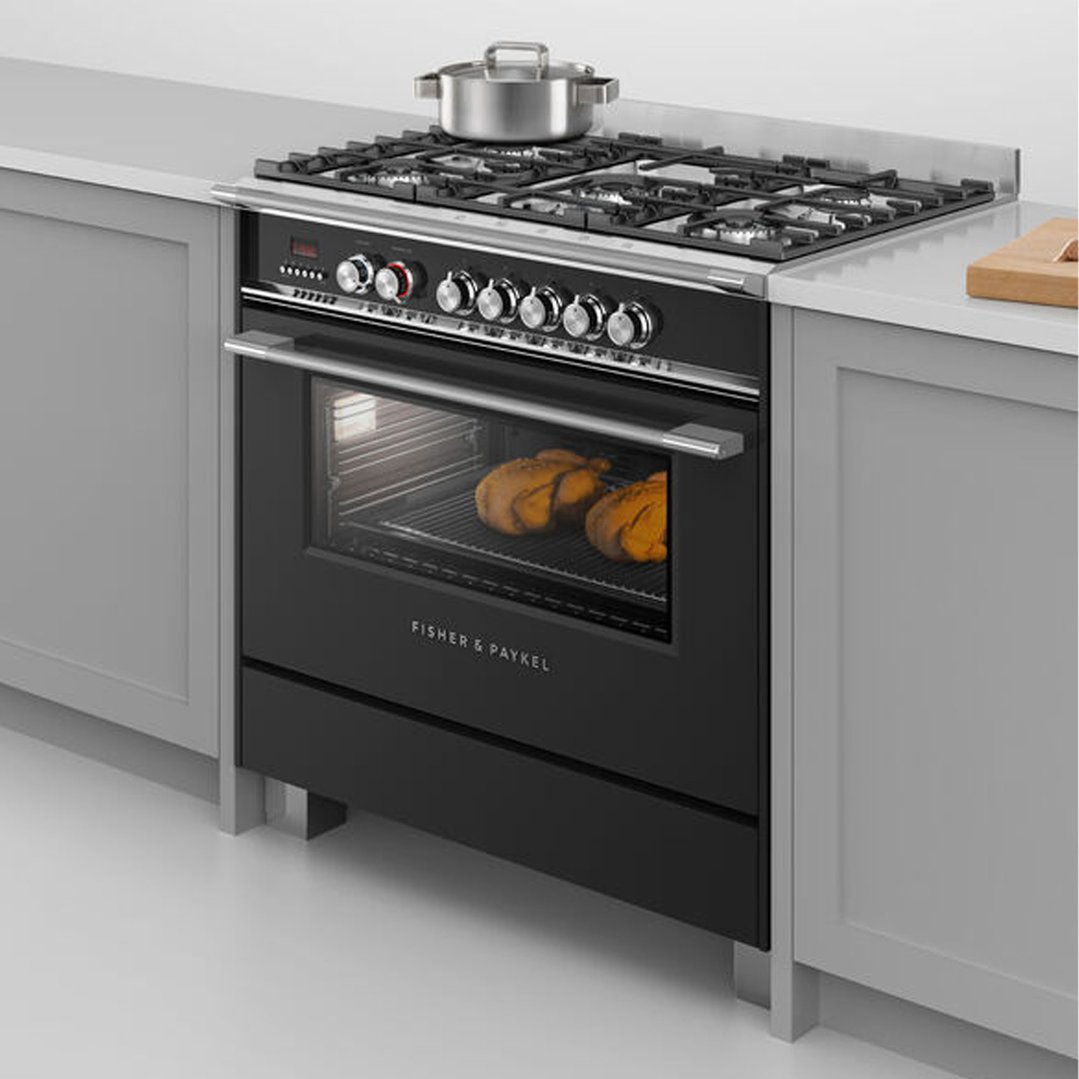 Fisher & Paykel 90cm Series 7 Classic 5 Burner Dual Fuel Cooker OR90SCG4B1
