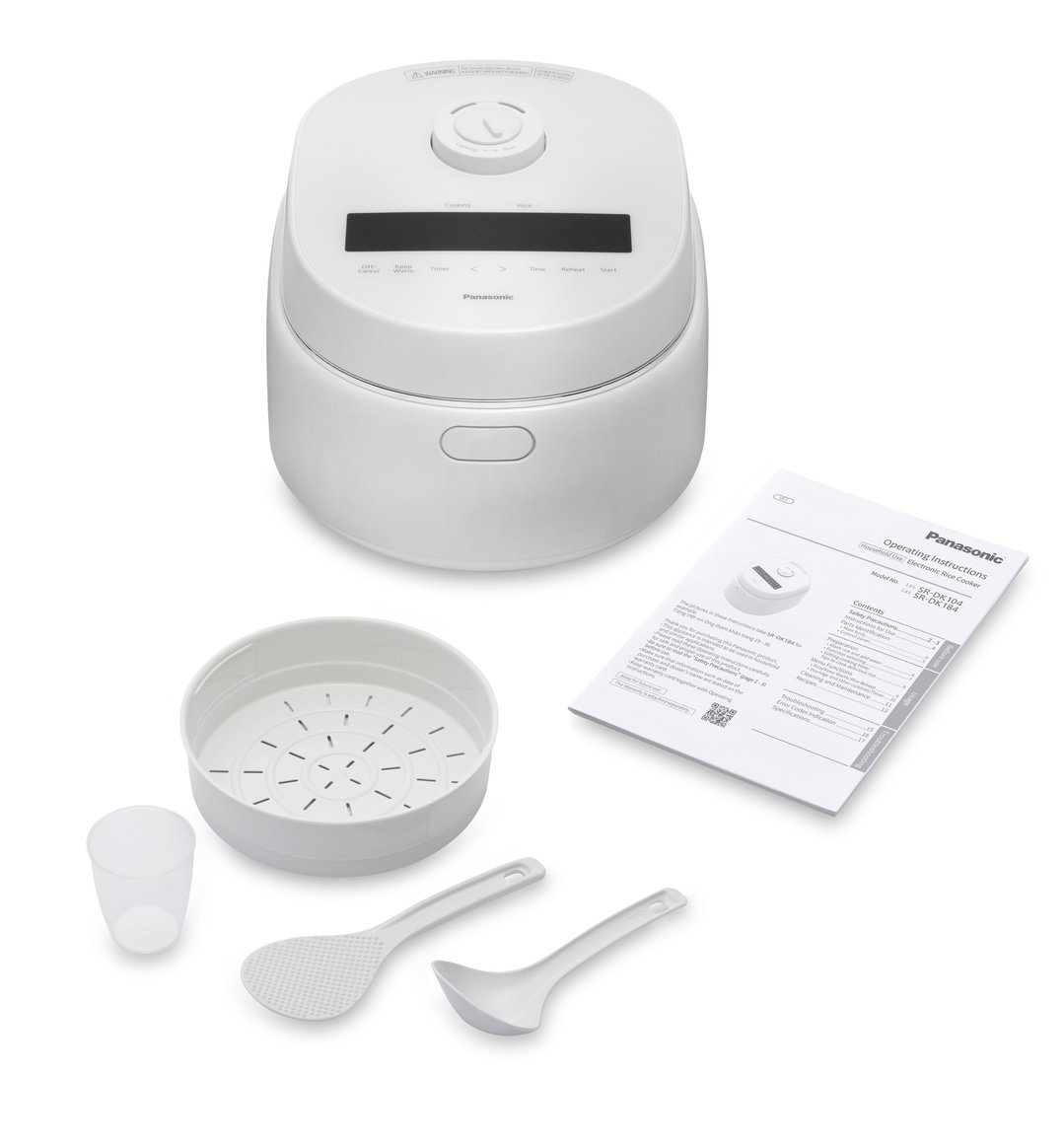 Panasonic Premium 5.5-cup Rice & Multi Cooker with 16 Auto Menus SR-DK104WST
