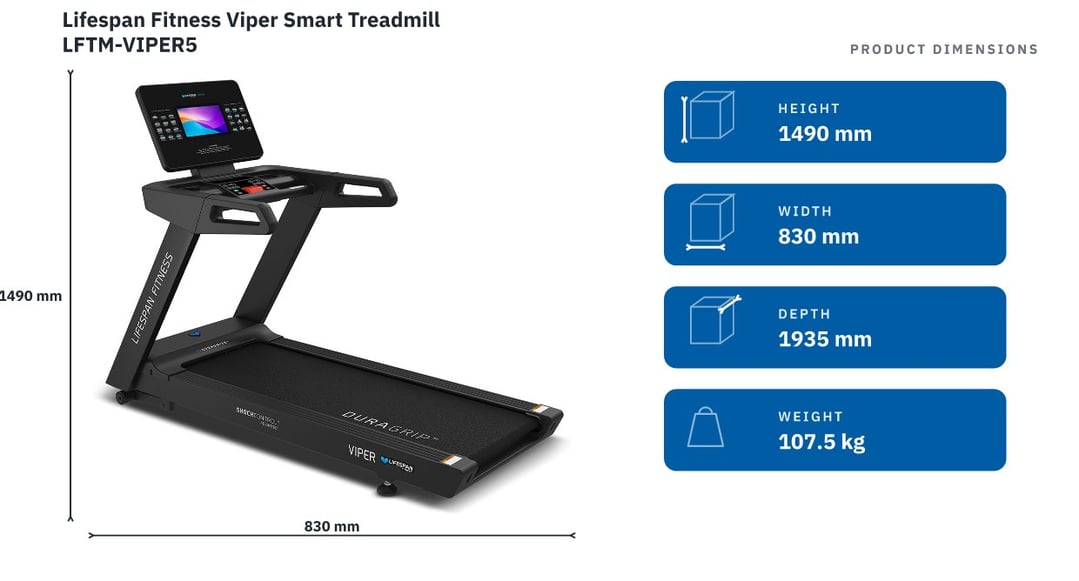 Lifespan Fitness Viper Smart Treadmill LFTM-VIPER5