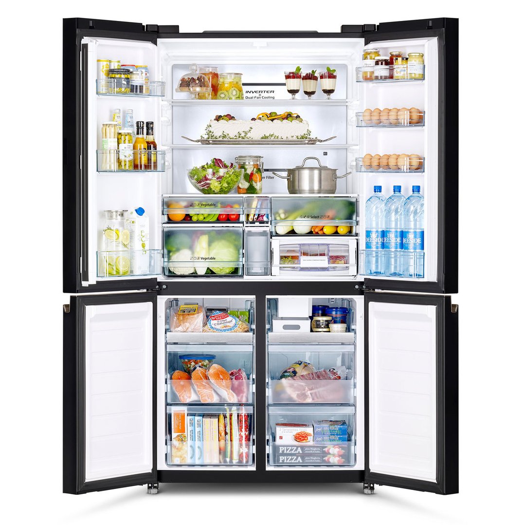 Hitachi 638L French Door Fridge - Black Glass RWB640VT0GBK