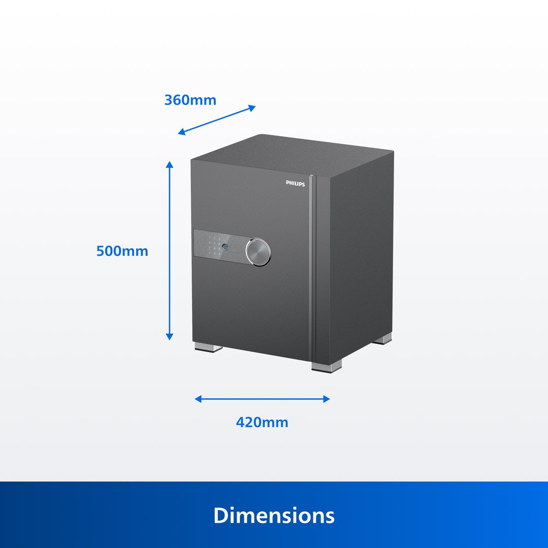 Philips Smart Safe with Telescopic Handle - 50 KG (Grey) SBX202-5C0-GREY