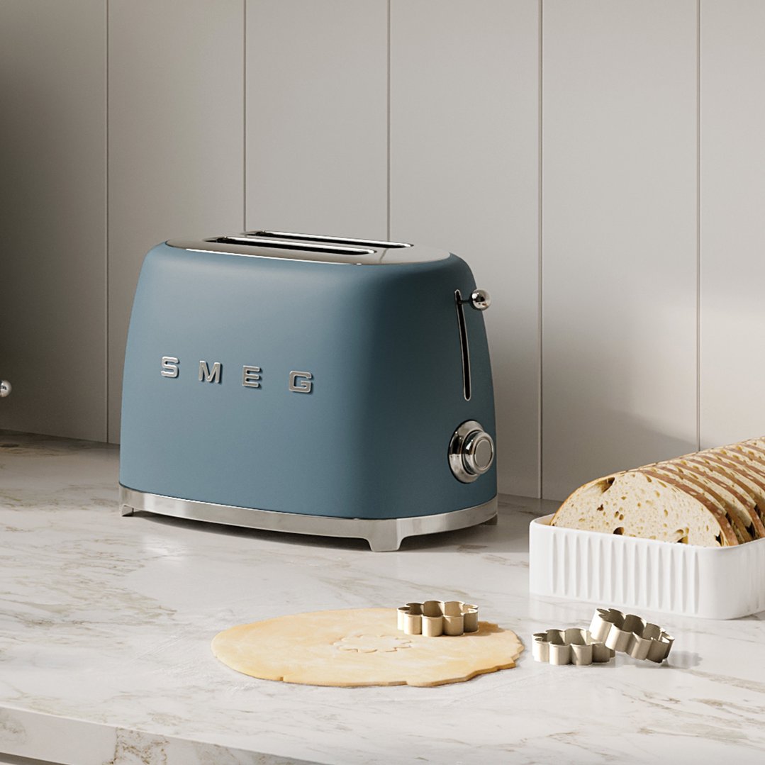 Smeg 50's Style 2 Slice Toaster - Storm Blue TSF01SBMAU