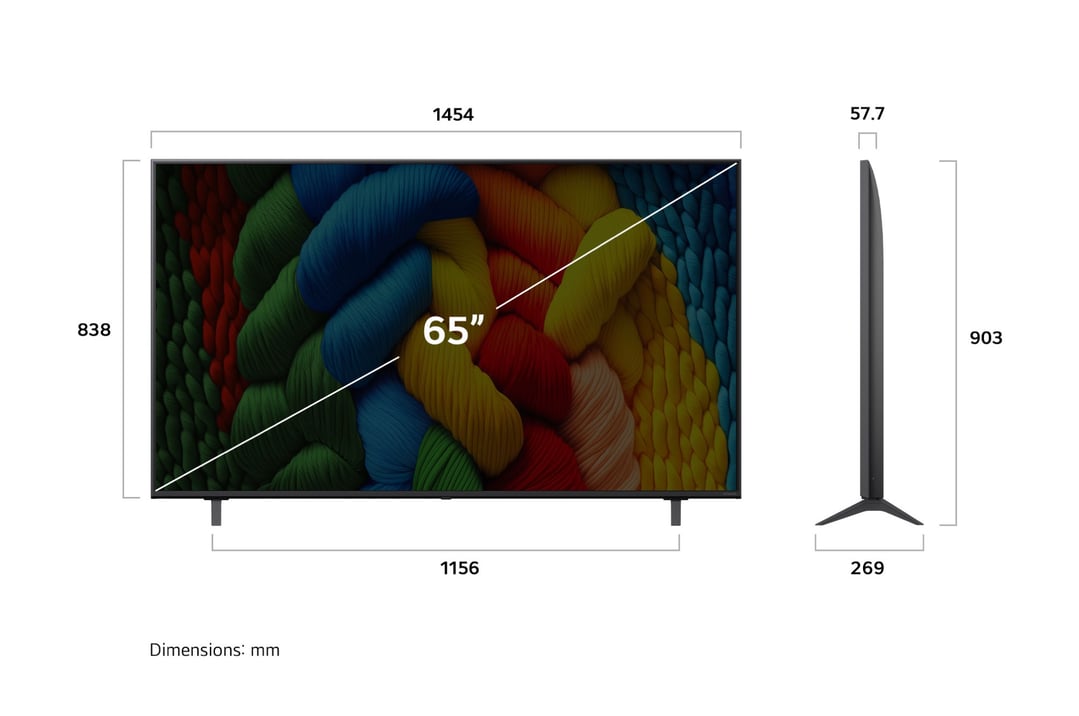 LG 65" NANO80A AI LED UHD 4K Smart TV 2025 65NANO80ASA